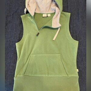 Eastern Mountain Sports Green Fleece Hooded Vest